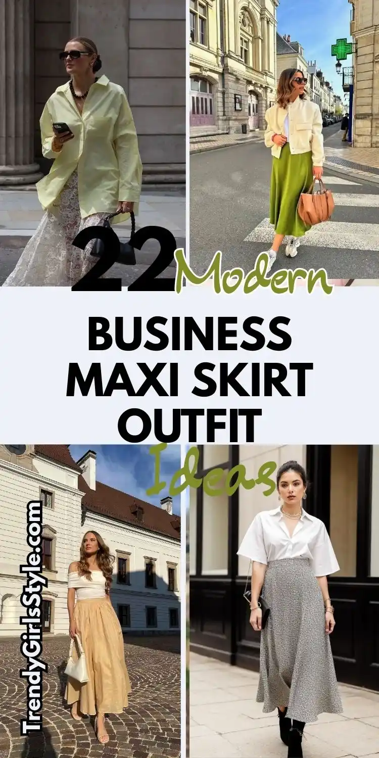 22 Business Maxi Skirt Outfit Ideas