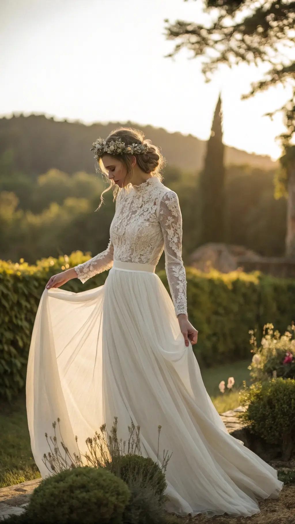 1. The Enchanting Rustic Romance Gown