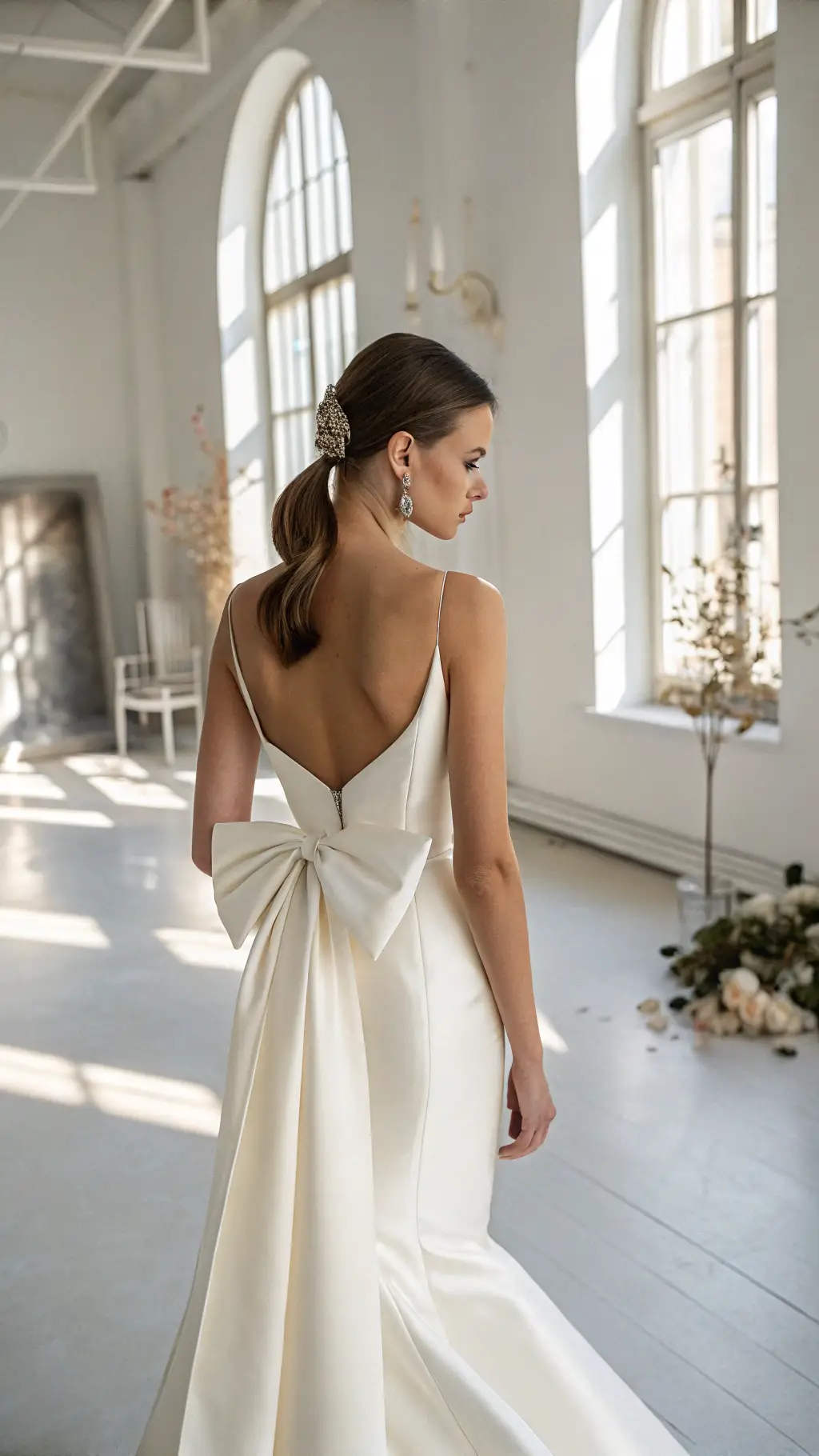 7. The Modern Minimalist with a Statement Bow