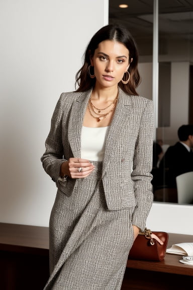 Professional Flair in a Printed Midi Dress