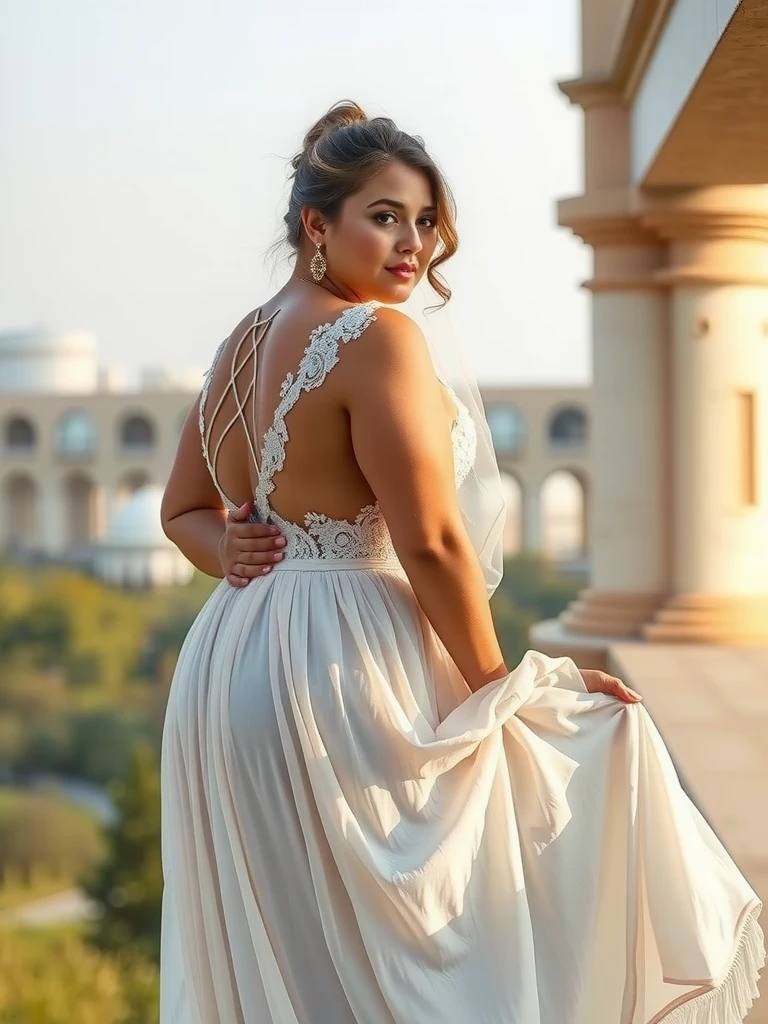 Bohemian Goddess - Empire Waist Chiffon Wedding Dress