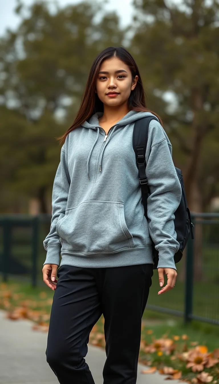 Casual Comfort in a Grey Hoodie