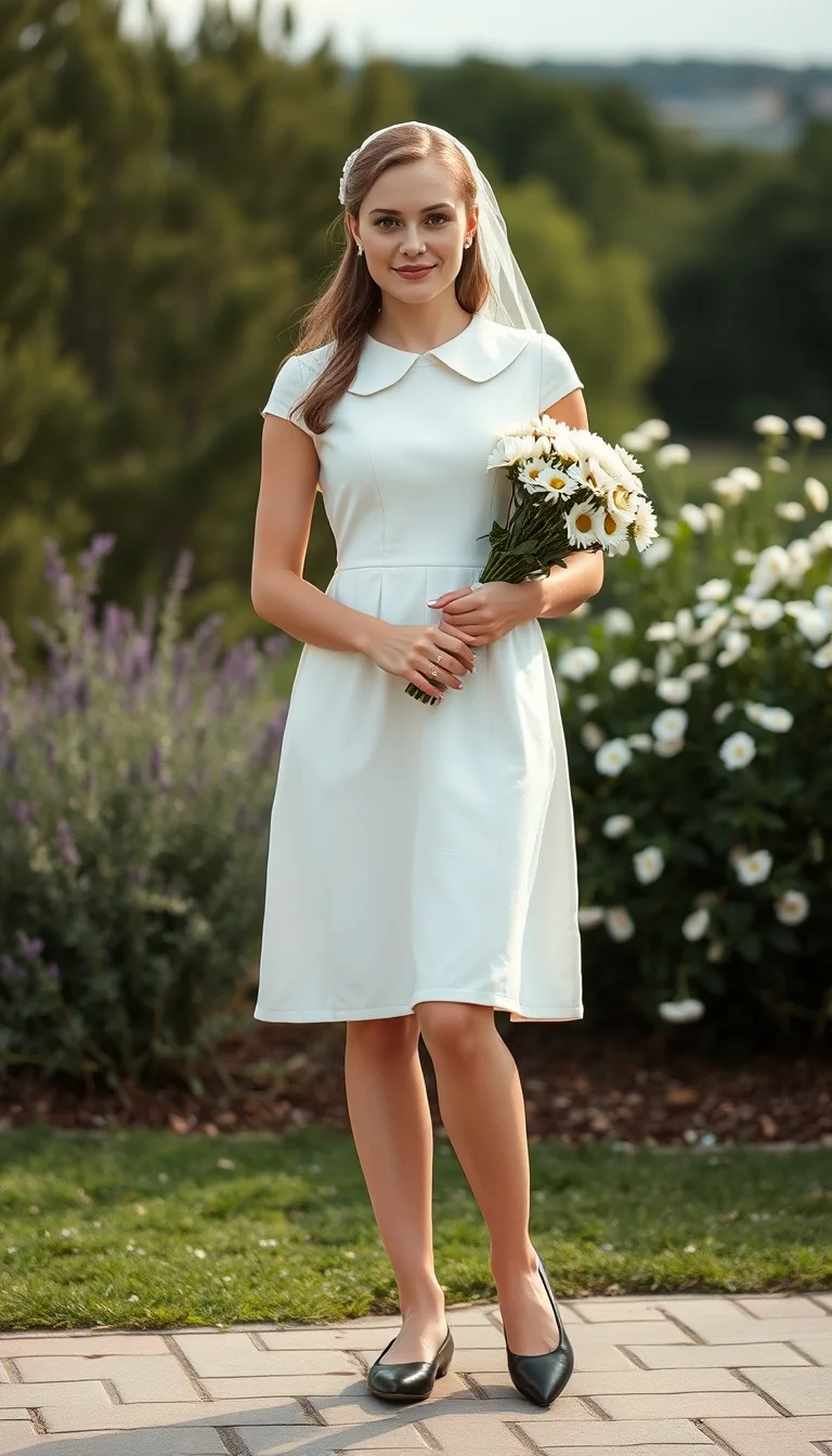 Classic Simplicity in a Peter Pan Collar Midi Dress