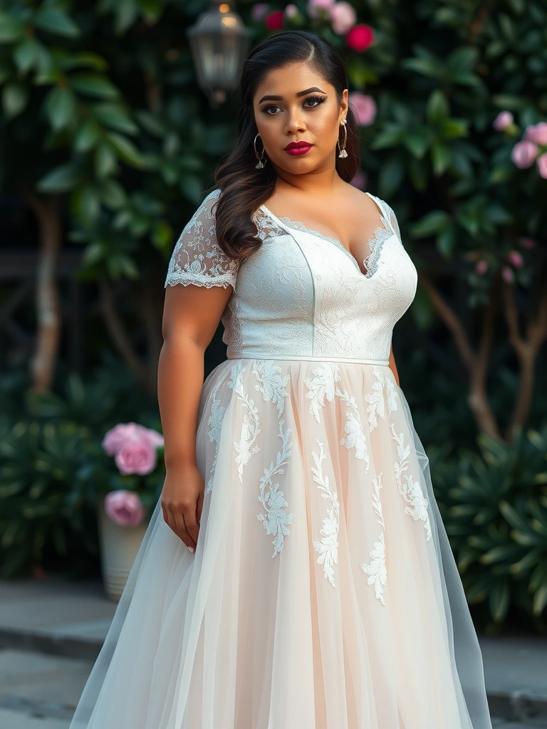 Ethereal Garden - A-Line Lace and Tulle Wedding Dress