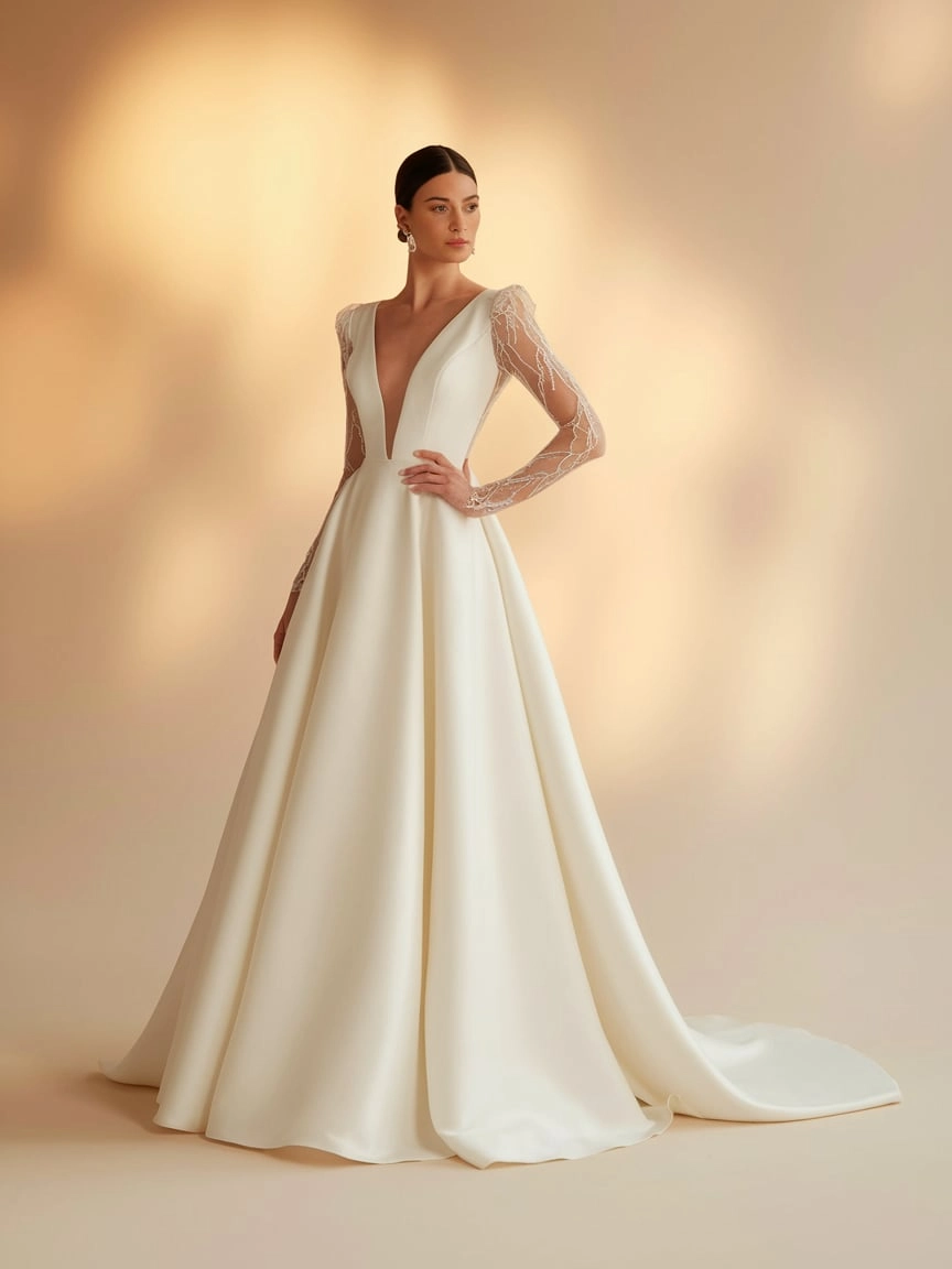 Frost-Kissed Elegance Winter Bridal Gown Inspirations