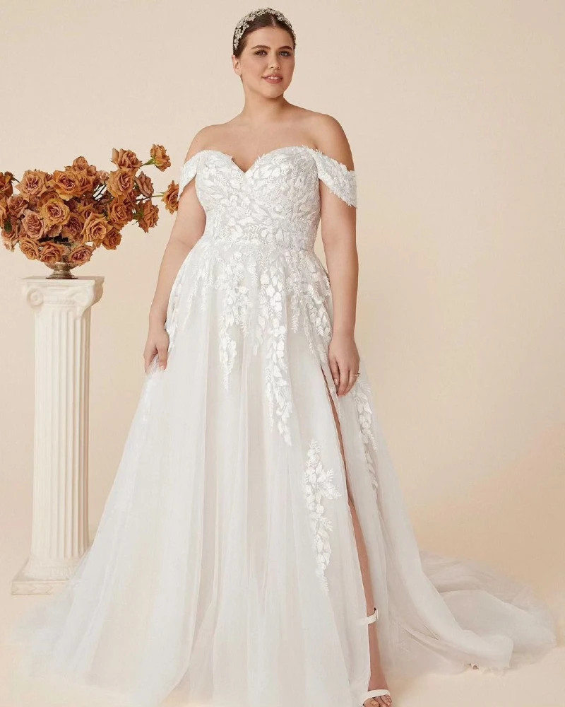 Grecian Goddess Split A-Line Gown