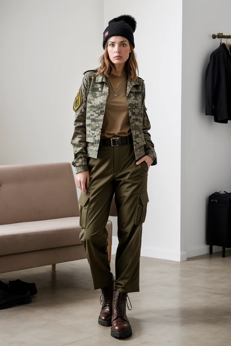 Girl with Military Punk: