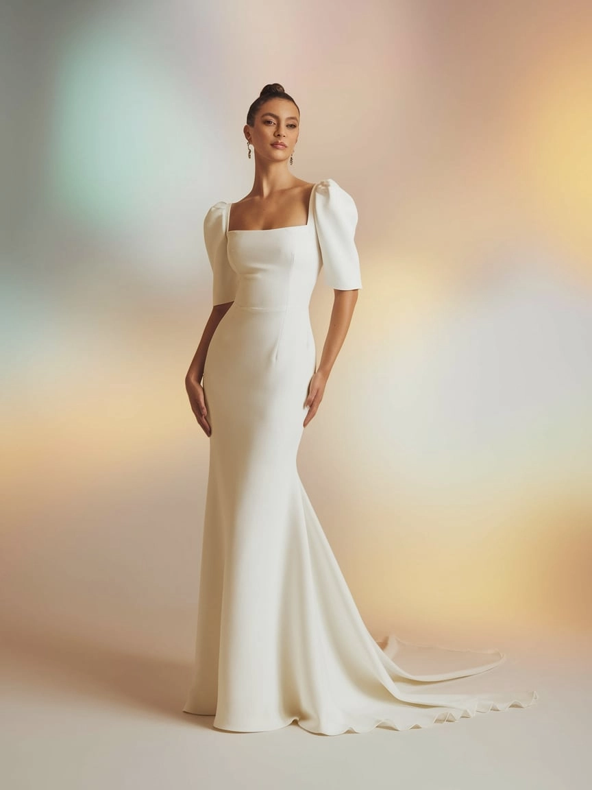 Minimalist Elegance Modern Winter Bridal Sophistication