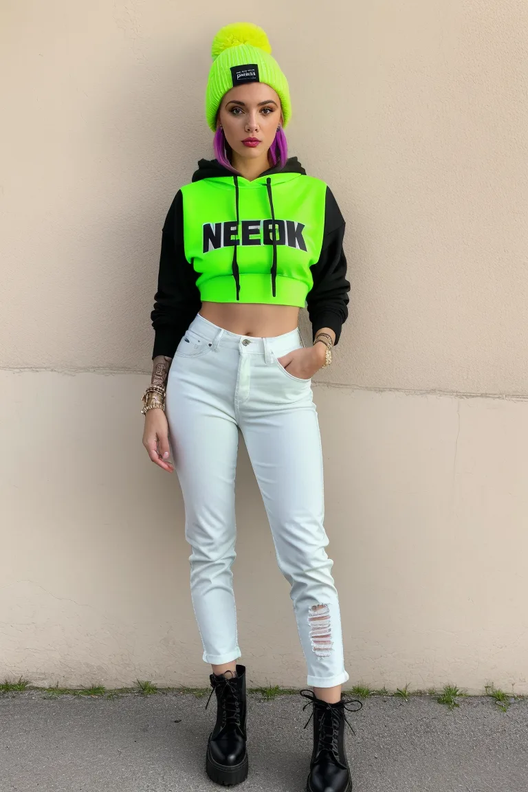 Girl wearing Neon Punk