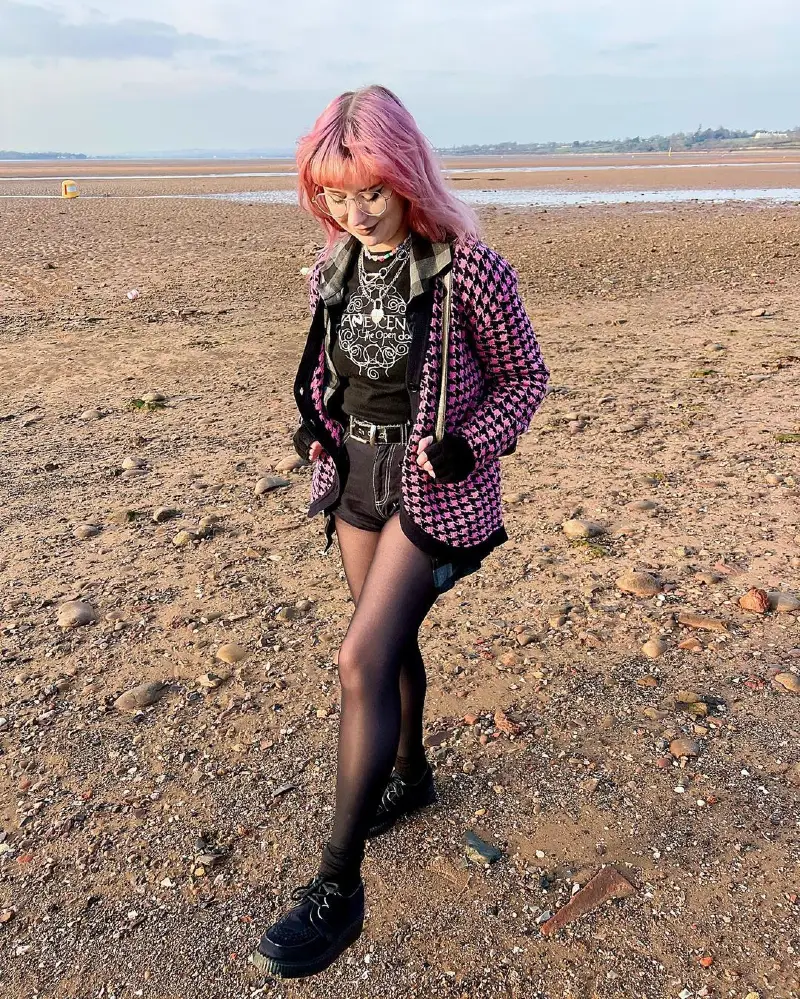 Pink Punk on the Beach