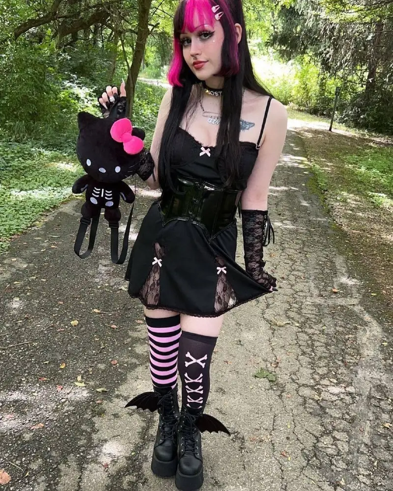 Playful Punk in Pink and Black