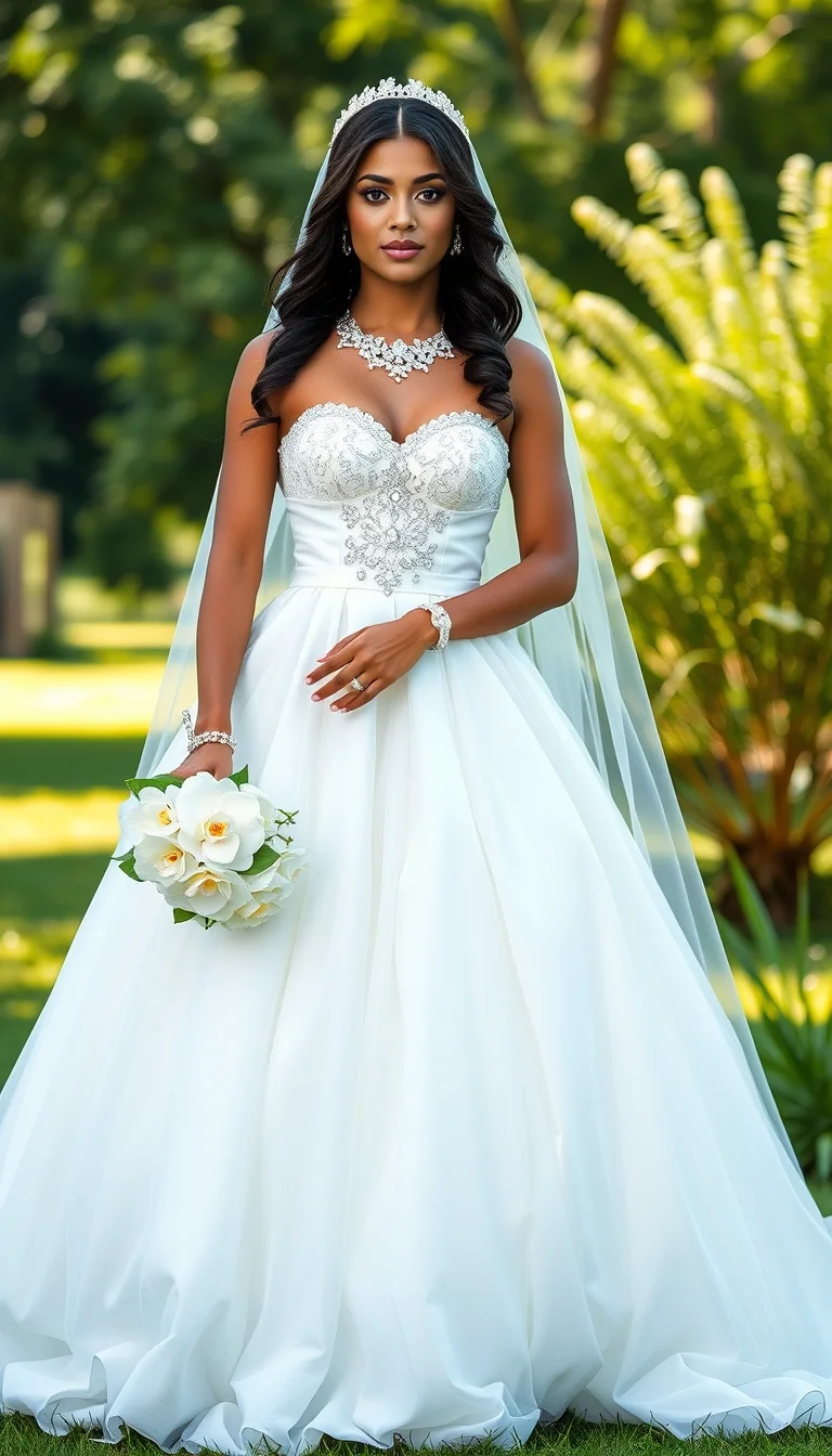 Regal Glamour in an Embellished Sweetheart Ball Gown