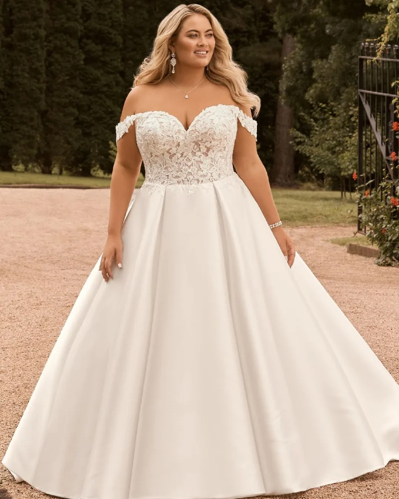 Regal Romance Off-Shoulder Ball Gown