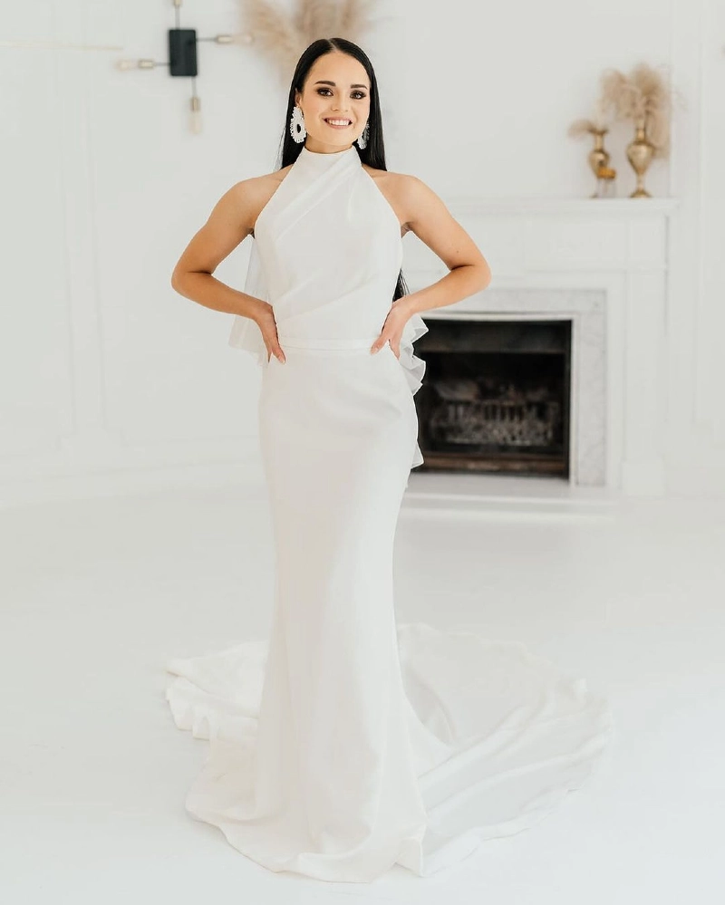 Timeless Elegance Halter Gown