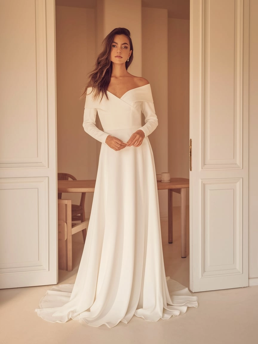 Understated Warmth Minimalist Winter Bridal Elegance