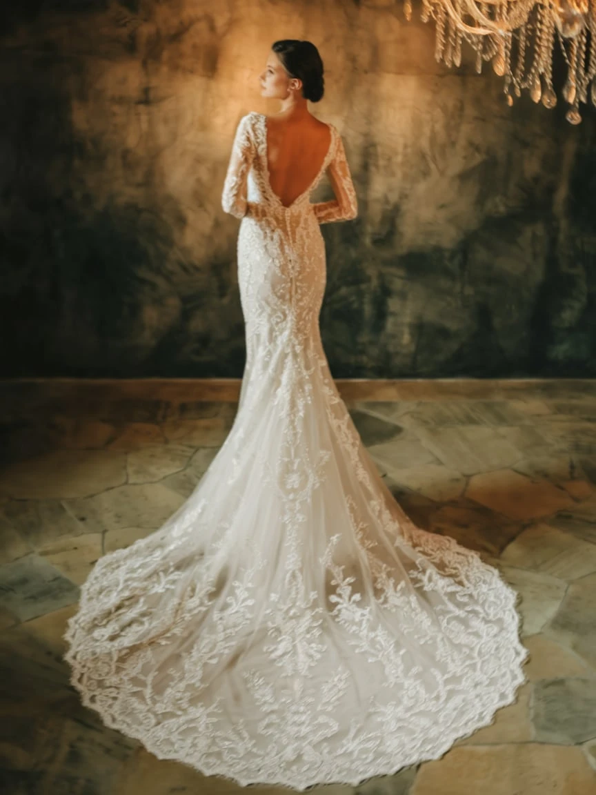 Ornate Lace Backless Wedding Dresses Vintage Glamour in Bridal Couture