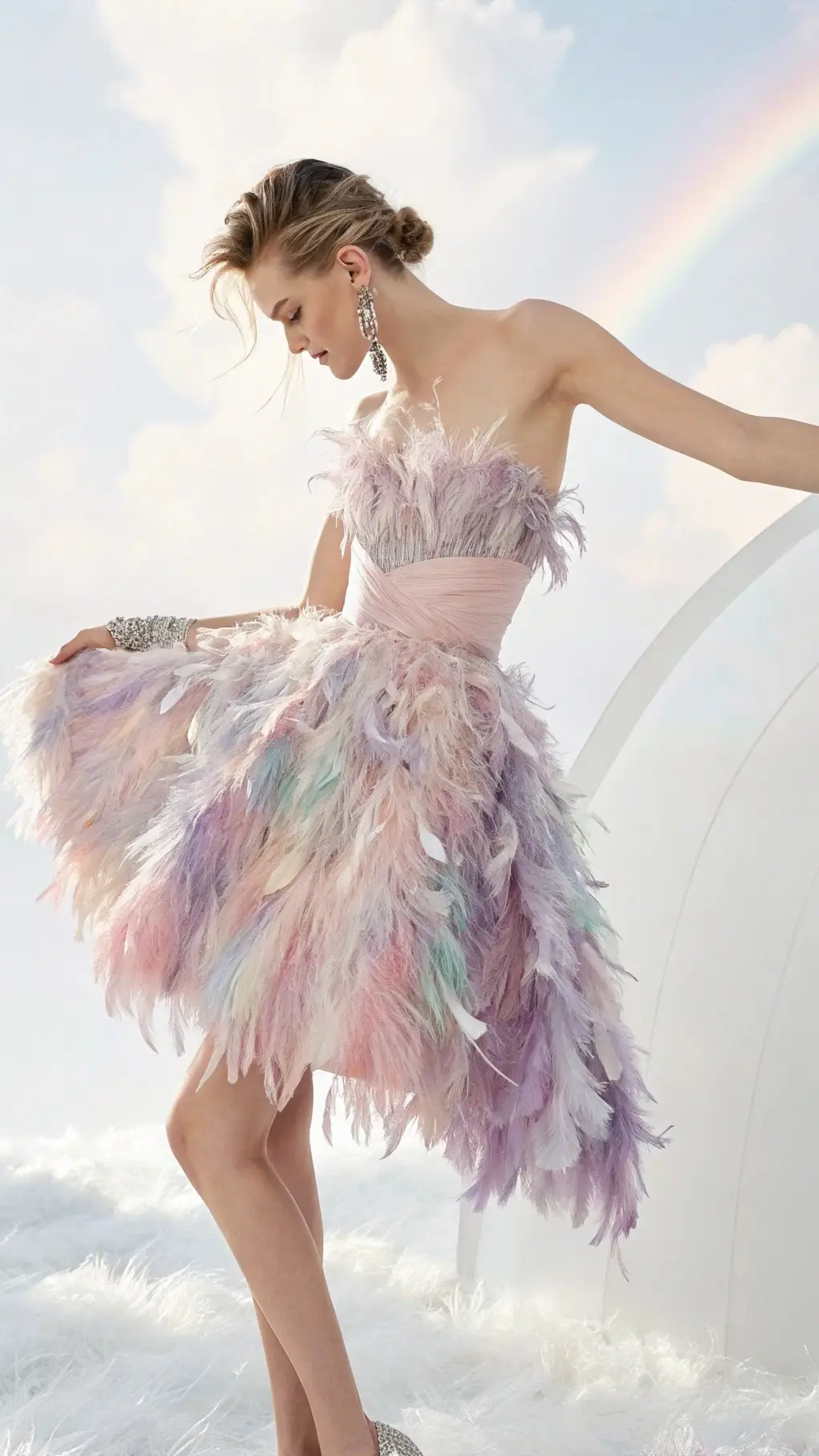 Pastel Cloud Mini Dress