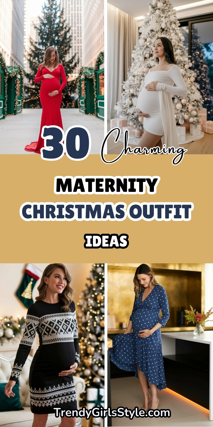 30 Charming Maternity Christmas Outfit Collection