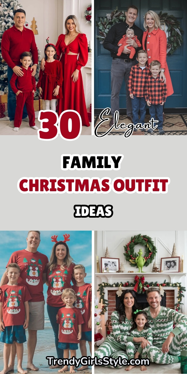 30 Elegant Christmas Outfits for Festive Family Style