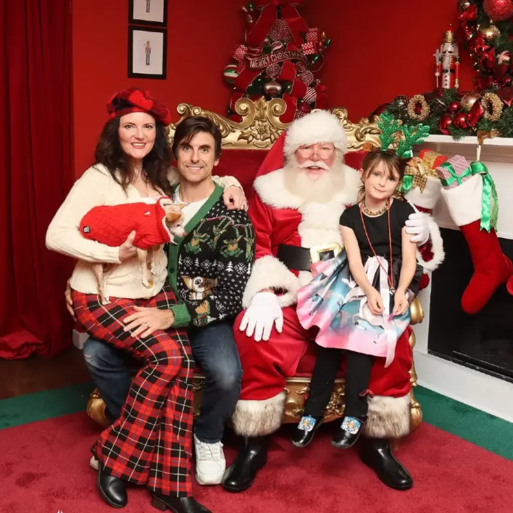 A Festive Family Portrait with Santa