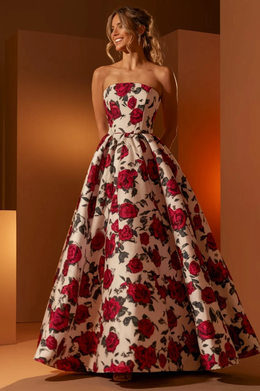 Bold Botanicals: Rose-Adorned Ballgown Redefines Wedding Day Traditions