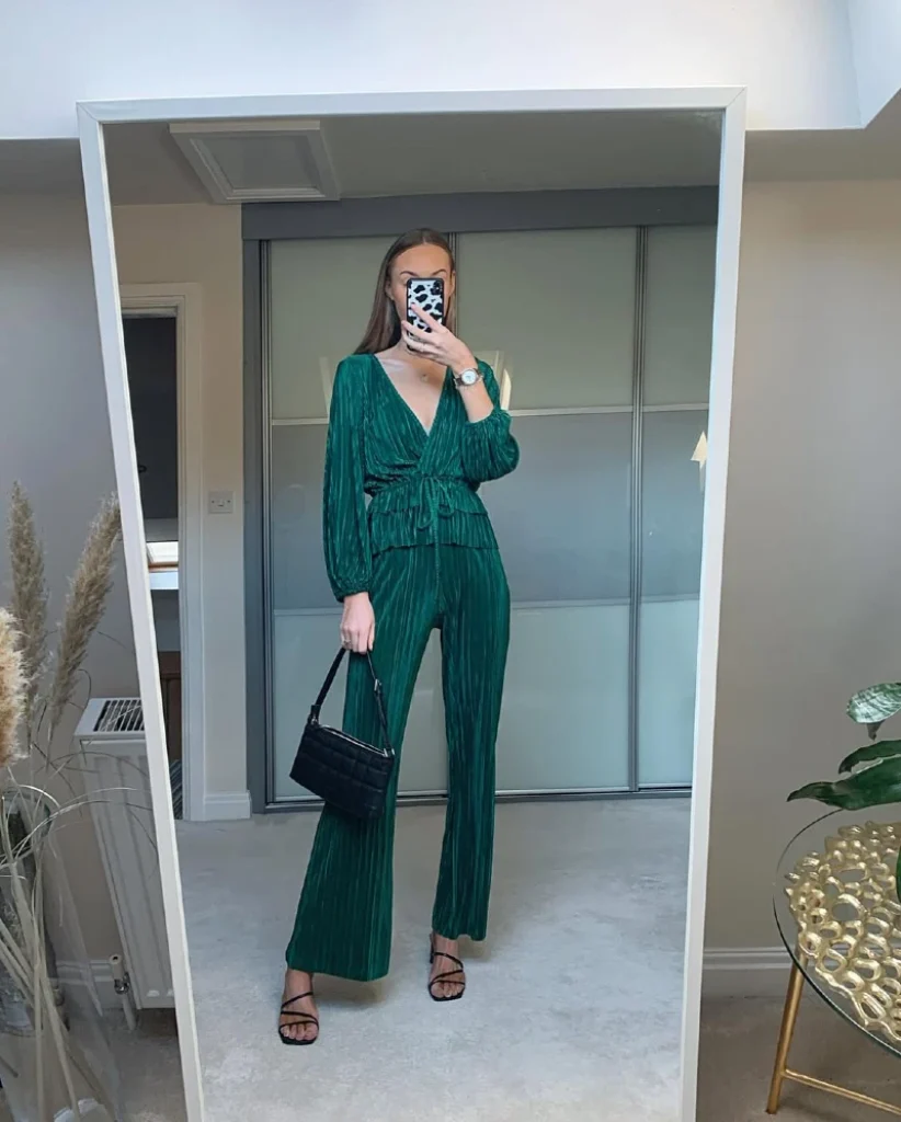 Emerald Elegance Holiday Jumpsuit