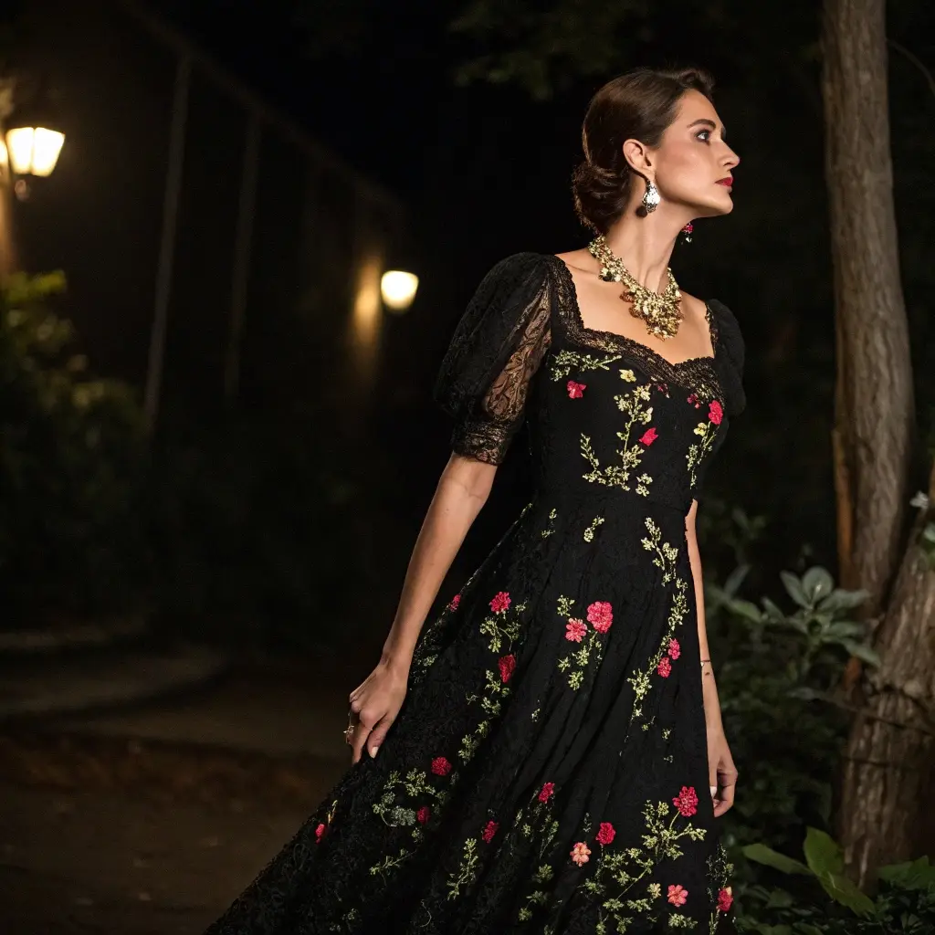 Midnight Bloom Peasant Dress Ideas Reimagined for Evening Opulence