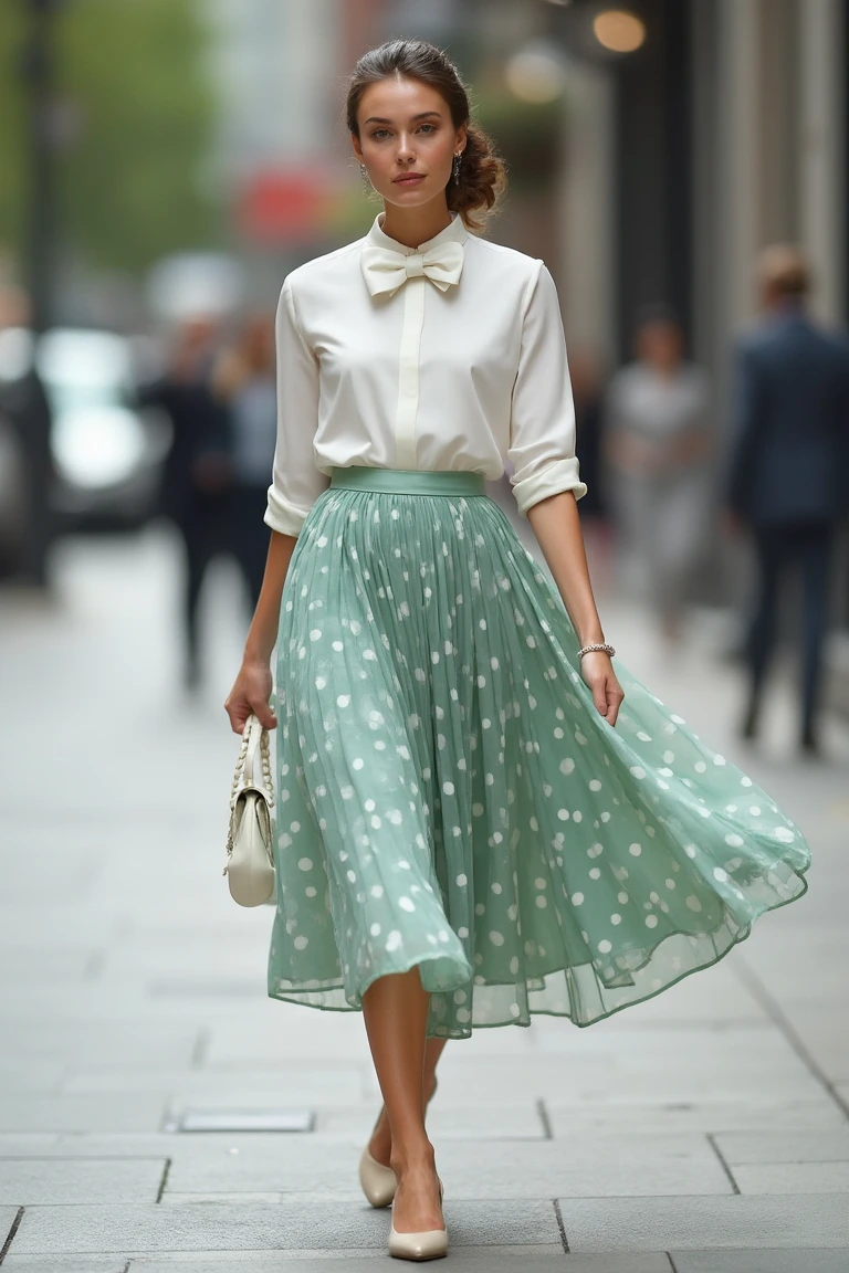 Polka Dot Elegance for Sunday Worship