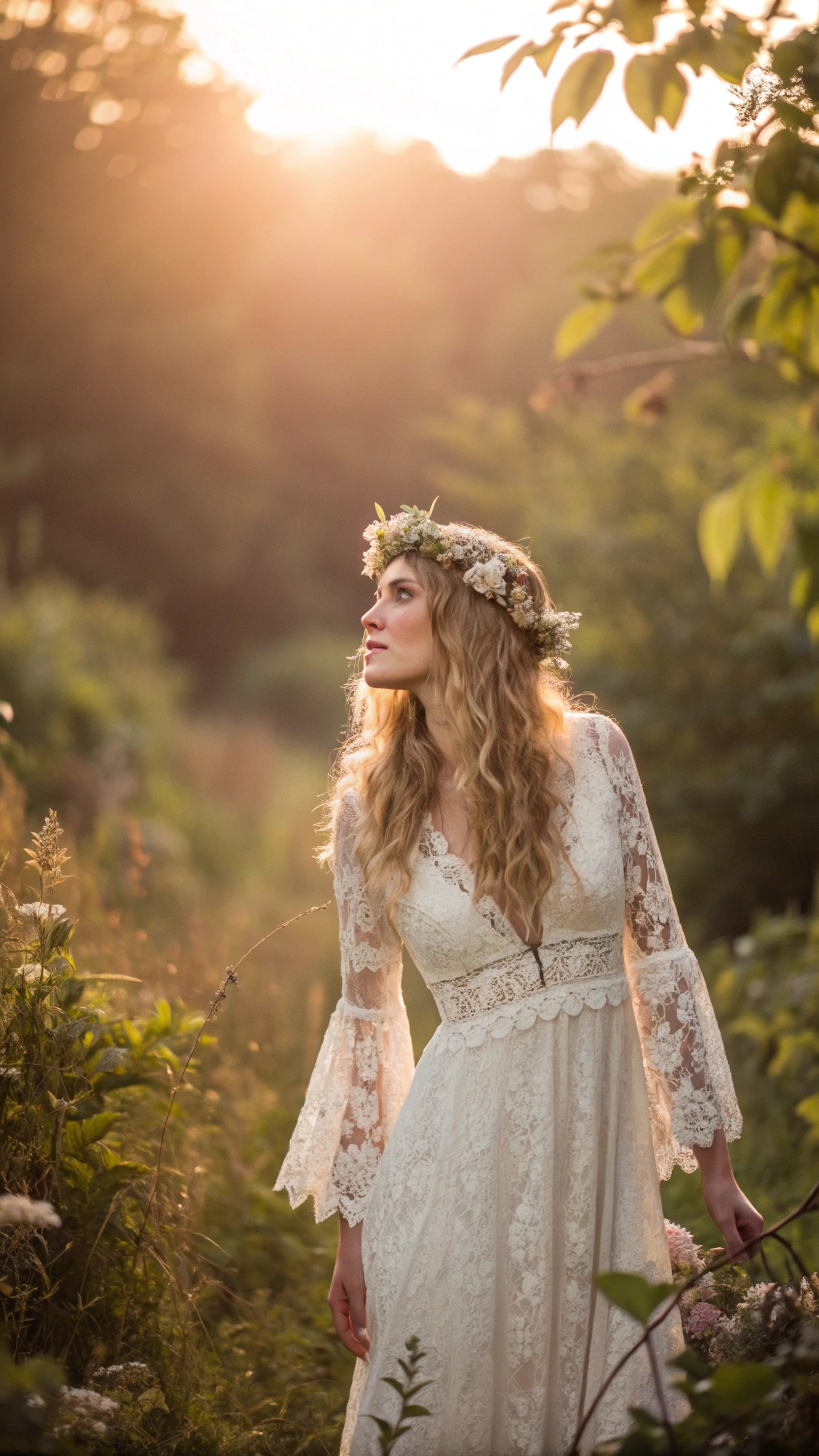 The Bohemian Lace Column Dress
