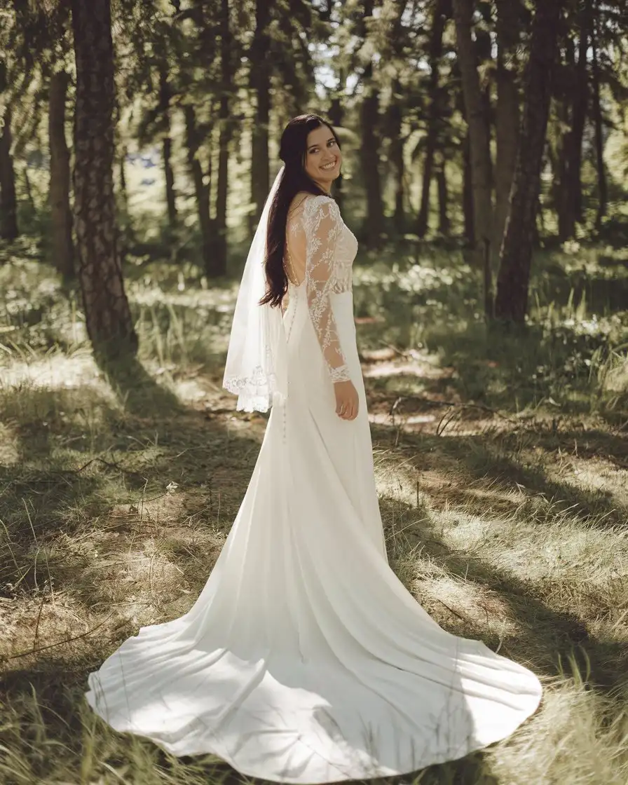 Whimsical White A Sustainable Wedding Dress for Enchanted Forest Romance