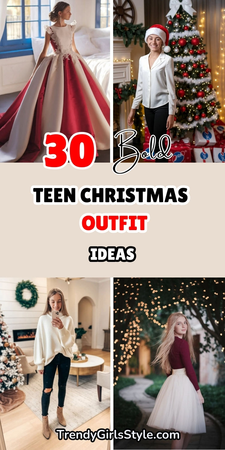 30 Bold Teen Christmas Outfits to Shine at Every Seasonal Party