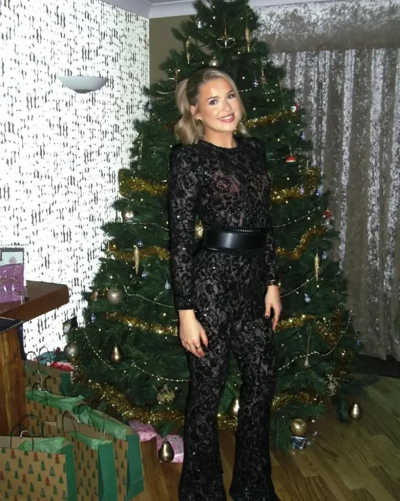 Black Velvet Burnout Bell-Bottom Holiday Jumpsuit