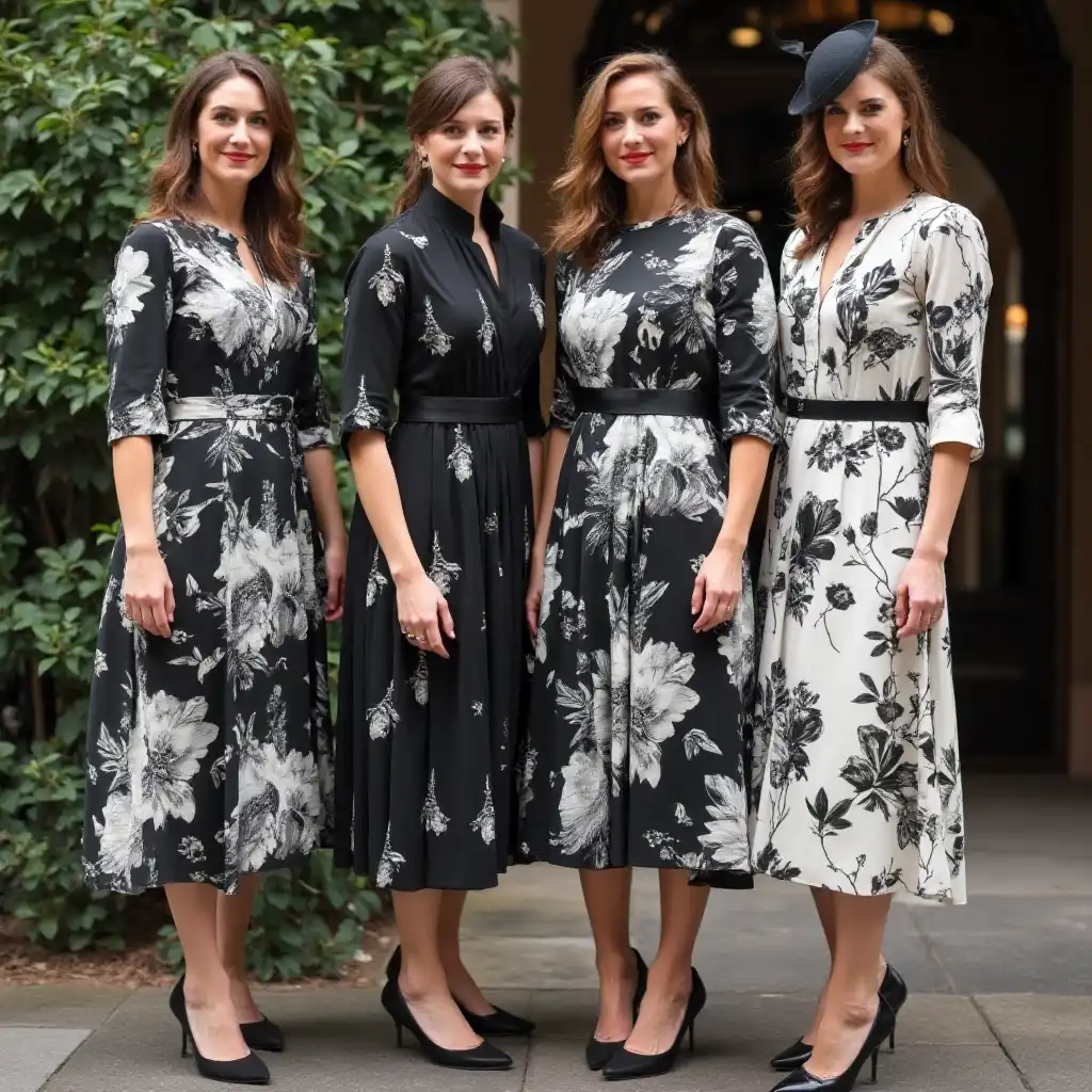 Elegant Floral Dresses for a Sophisticated Bridal Shower Tea Party