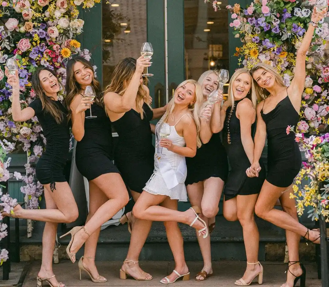 Little Black Dresses at a Blooming Bridal Shower