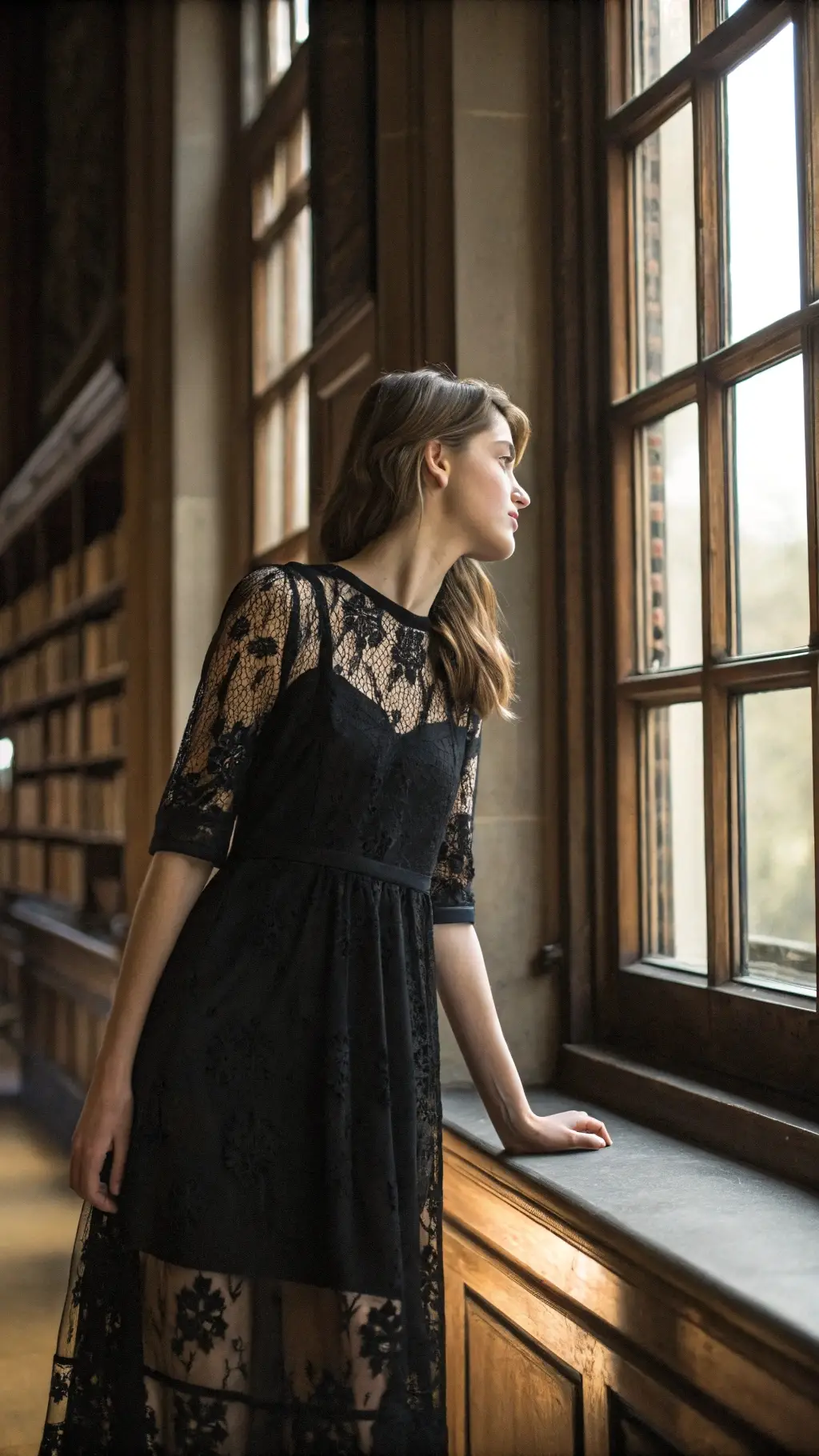 The Elegant Lace Overlay Graduation Dress