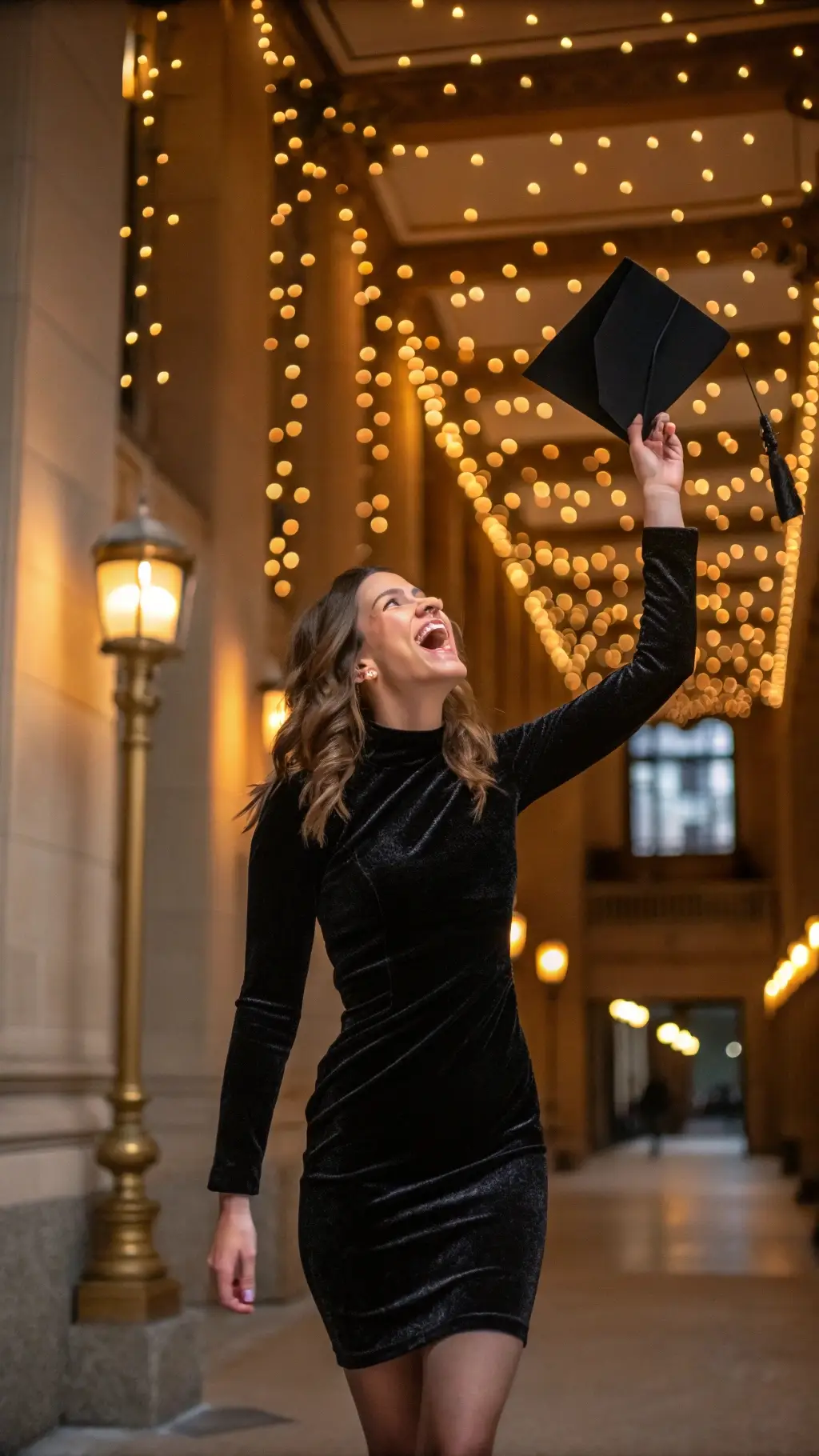 The Velvety Chic Graduation Dress