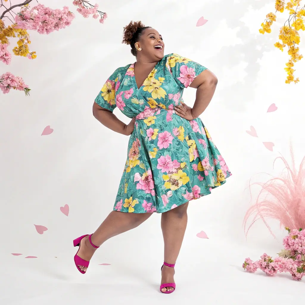 Tropical Jade: Floral Wrap Silhouette Celebrates Spring Graduation Seasons