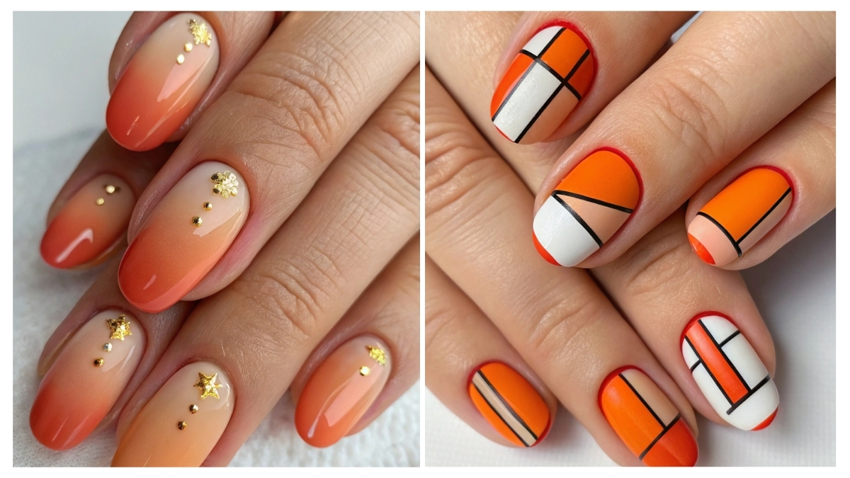 25 Dazzling Orange Nail Design Ideas
