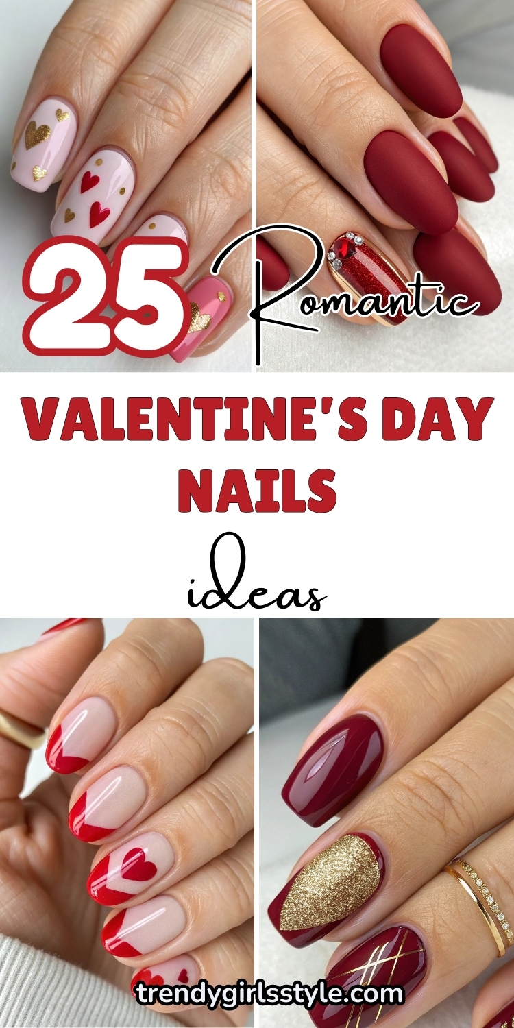25 Romantic Valentine’s Day Nails Ideas
