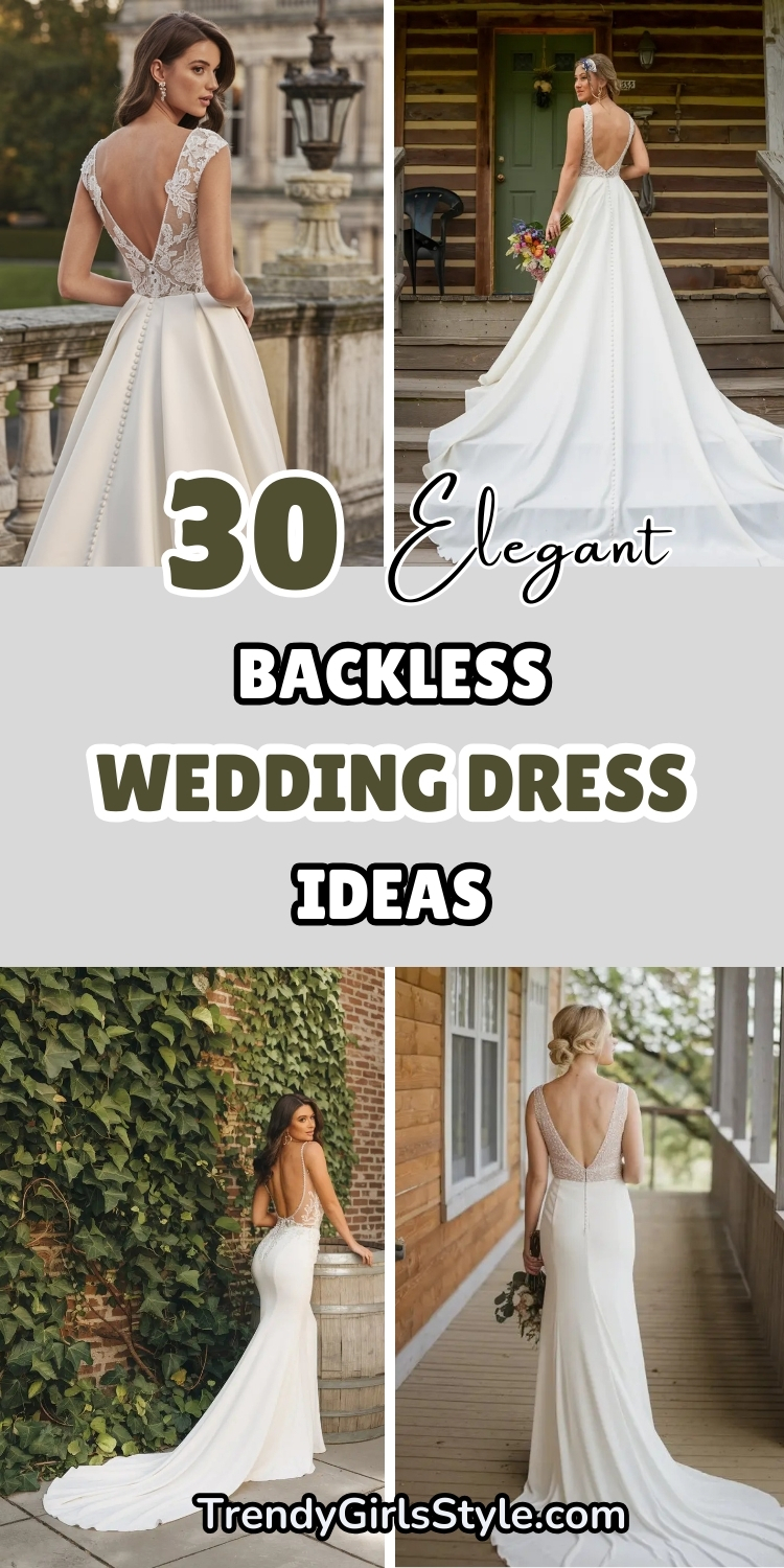 30 Elegant Backless Wedding Dresses to Steal the Show
