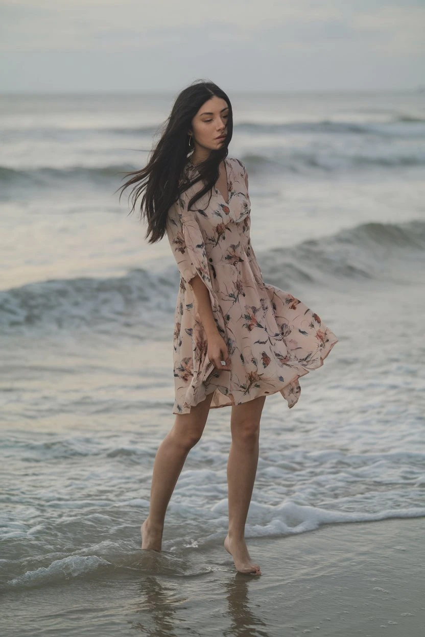 Blush Floral Whimsy Romantic Seaside Feminine Aesthetic