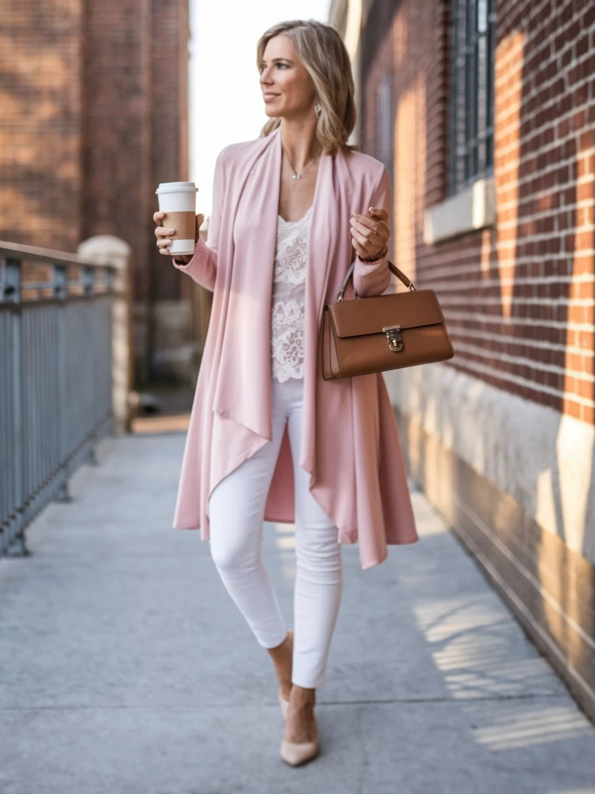 Blush Waterfall Elegance Soft Hues for Confident Seasonal Transitions