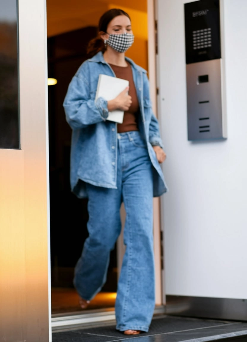 Double Denim Dynamism Practical Pandemic-Era Campus Style
