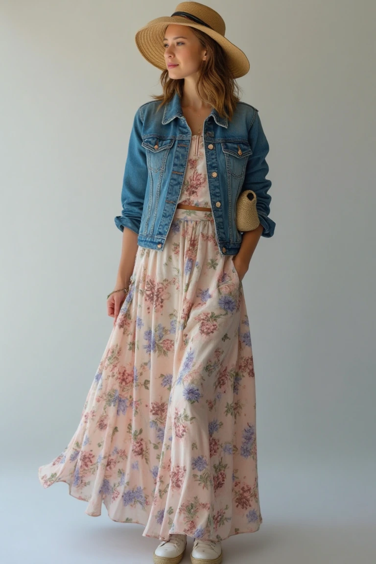 Floral Meets Denim Effortless Spring Outfits for Everyday Charm