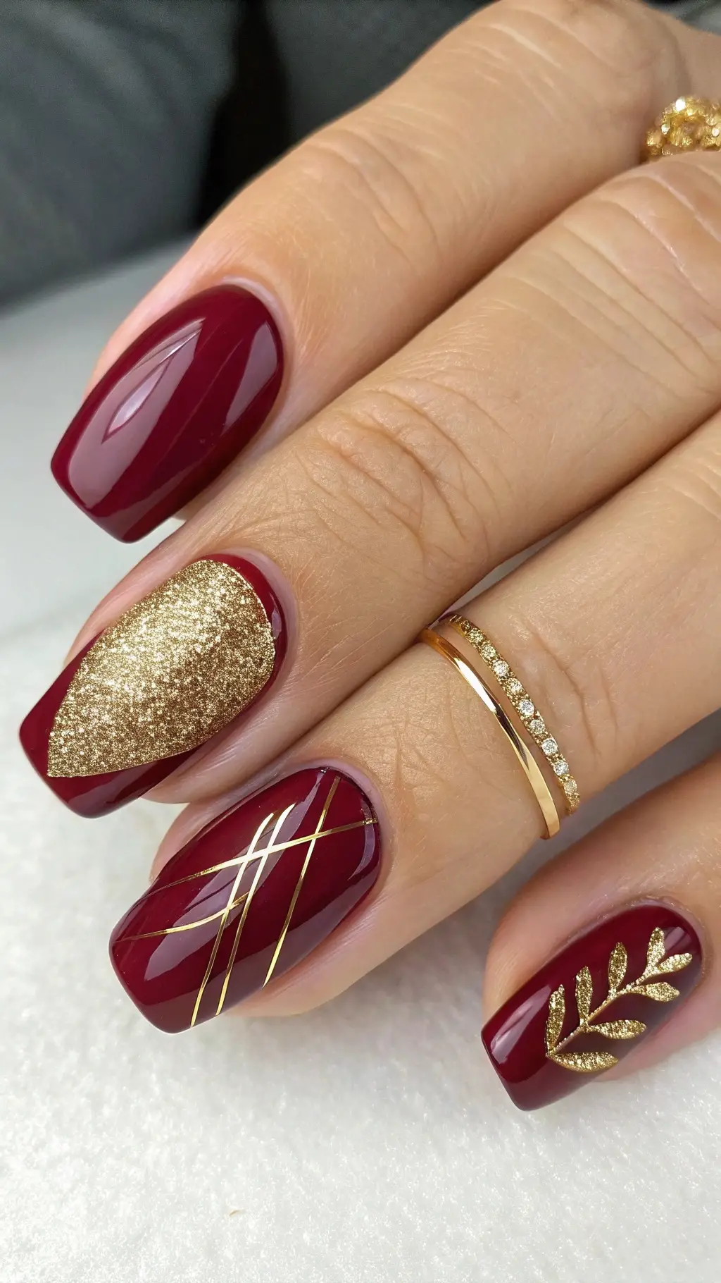 Gilded Burgundy Kiss