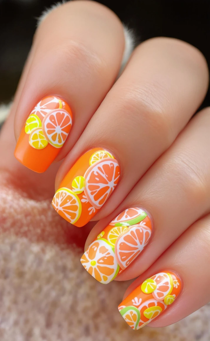 Juicy Fruit Slices with Summer Freshness