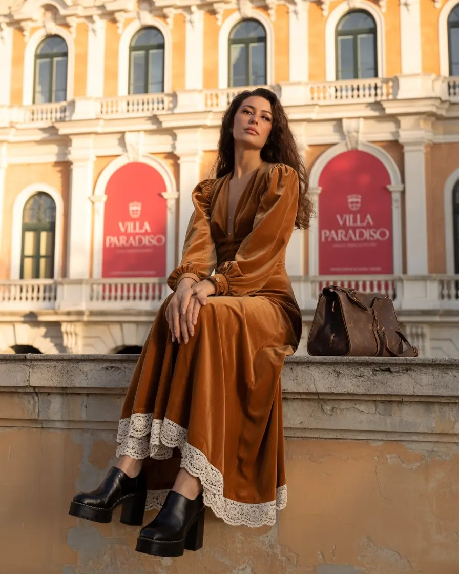 Luxurious Velvet A Regal Vintage-Inspired Outfit