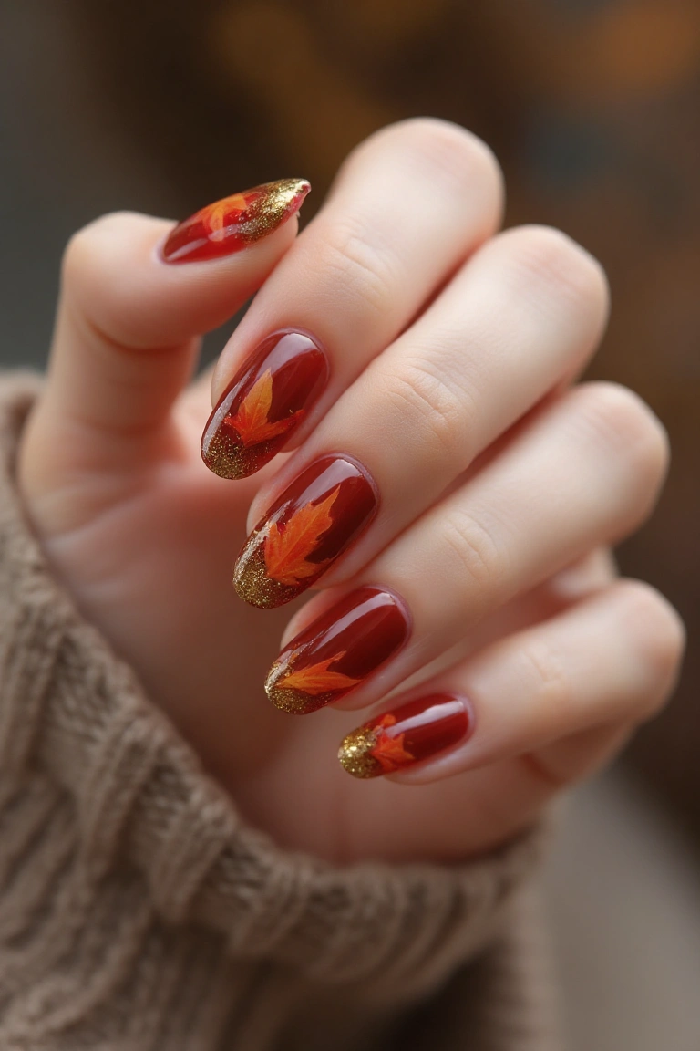 Maple Glow Elegance Deep Tones with Gilded Accents