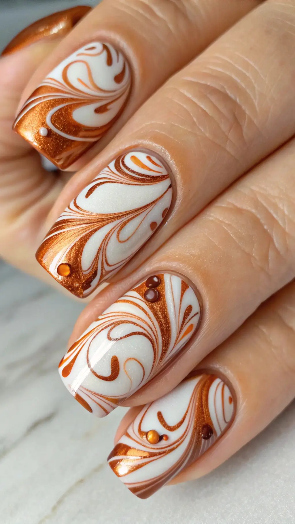 Marbled Copper Swirls