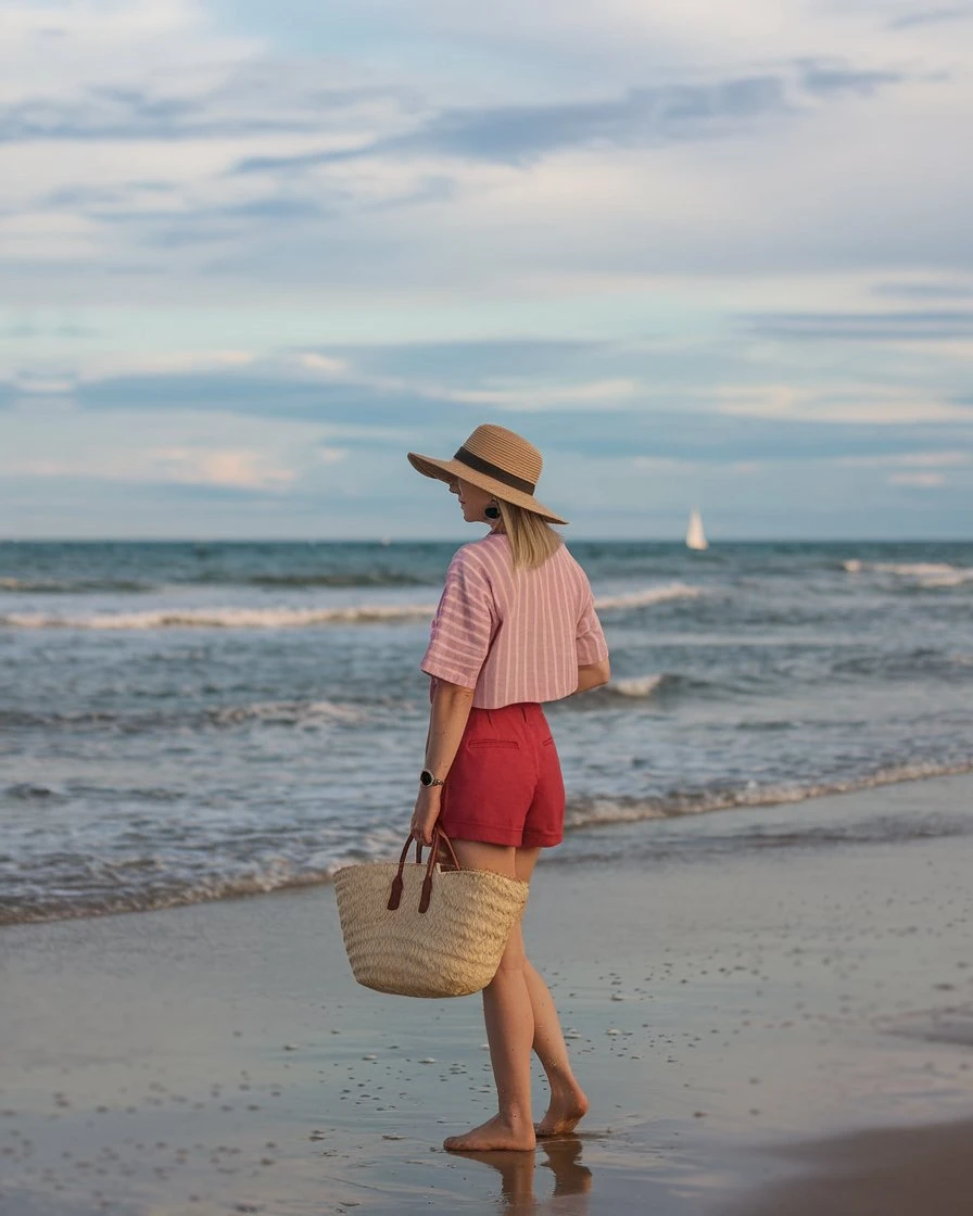 Nautical Blush Ensemble Elevated Shoreline Sophistication
